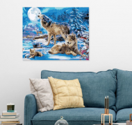 Výhodný set - stojan a plátno na vymalování Smečka vlků