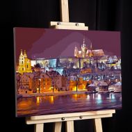 Výhodný set - stojan a plátno na vymalování - Pražský hrad